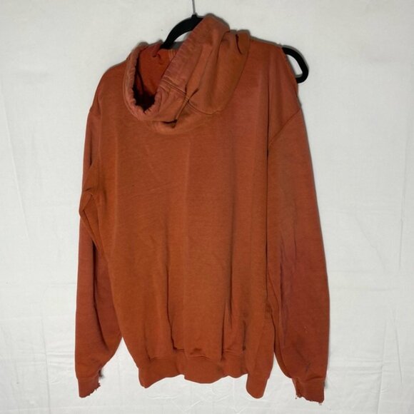 Carhartt Orange Heavily Distressed Pullover Hoodie M - Picture 2 of 16